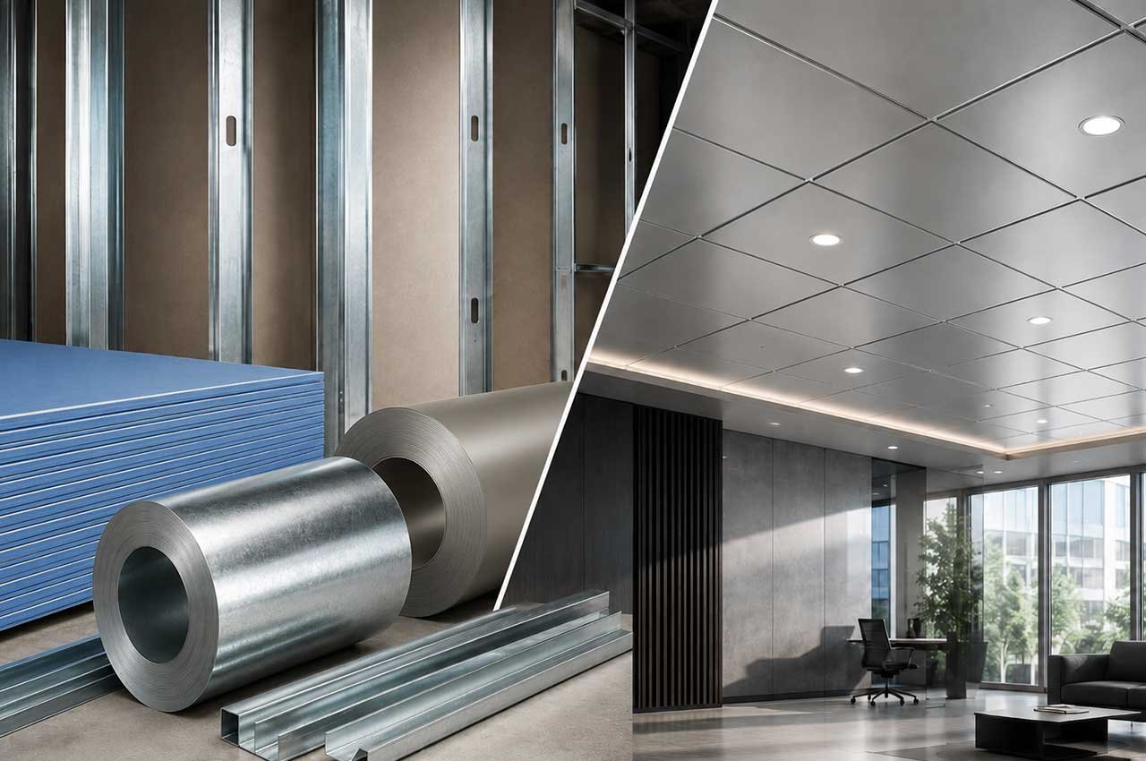Al-Zn Steel for Drywalls and Pre-Painted Steel for Metal Ceiling Systems